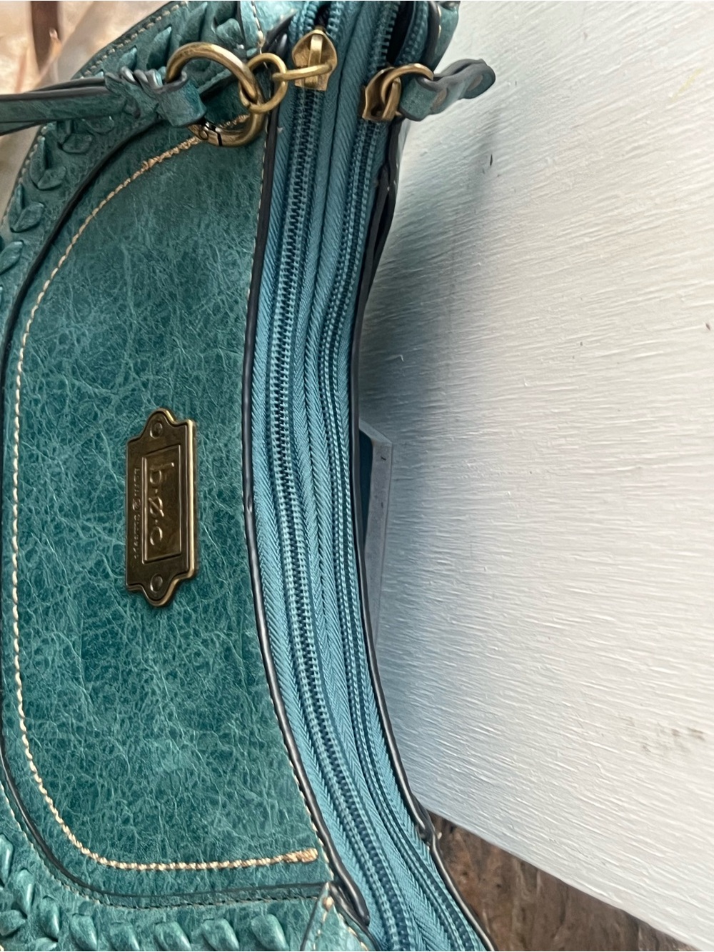 b.o.c. Teal Braided Trim Crossbody Bag - Picture 4 of 7